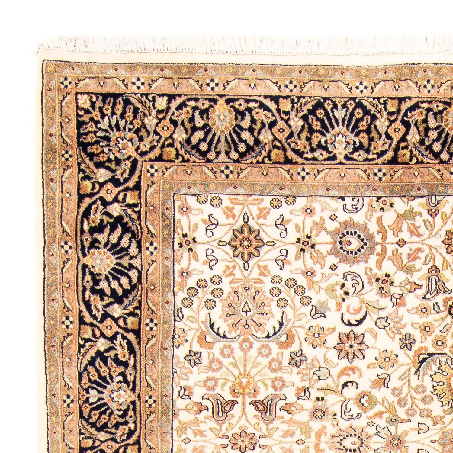 Orientalsk tæppe - Keshan - Indus - 242 x 170 cm - beige