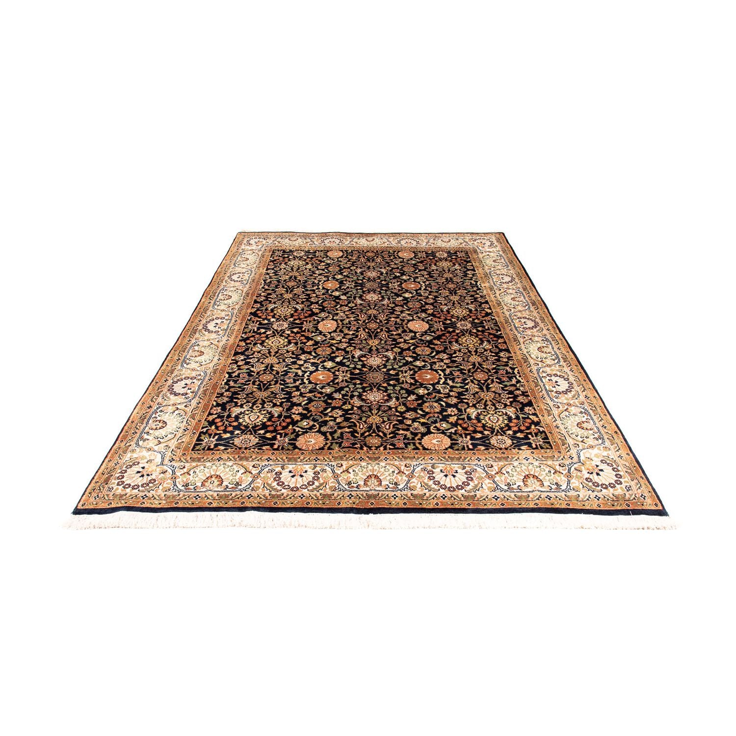 Orientalsk tæppe - Keshan - Indus - 230 x 168 cm - mørkeblå