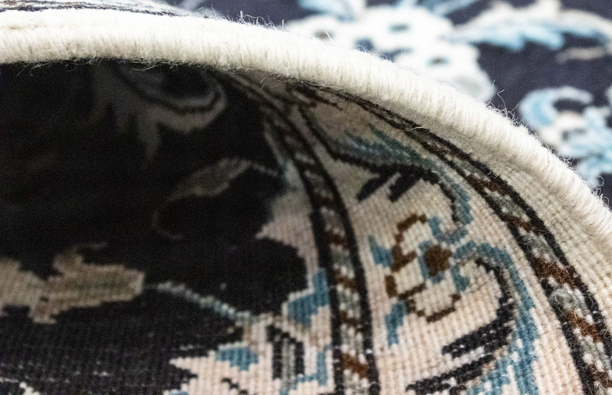 Persisk tæppe - Nain - 131 x 90 cm - mørkeblå