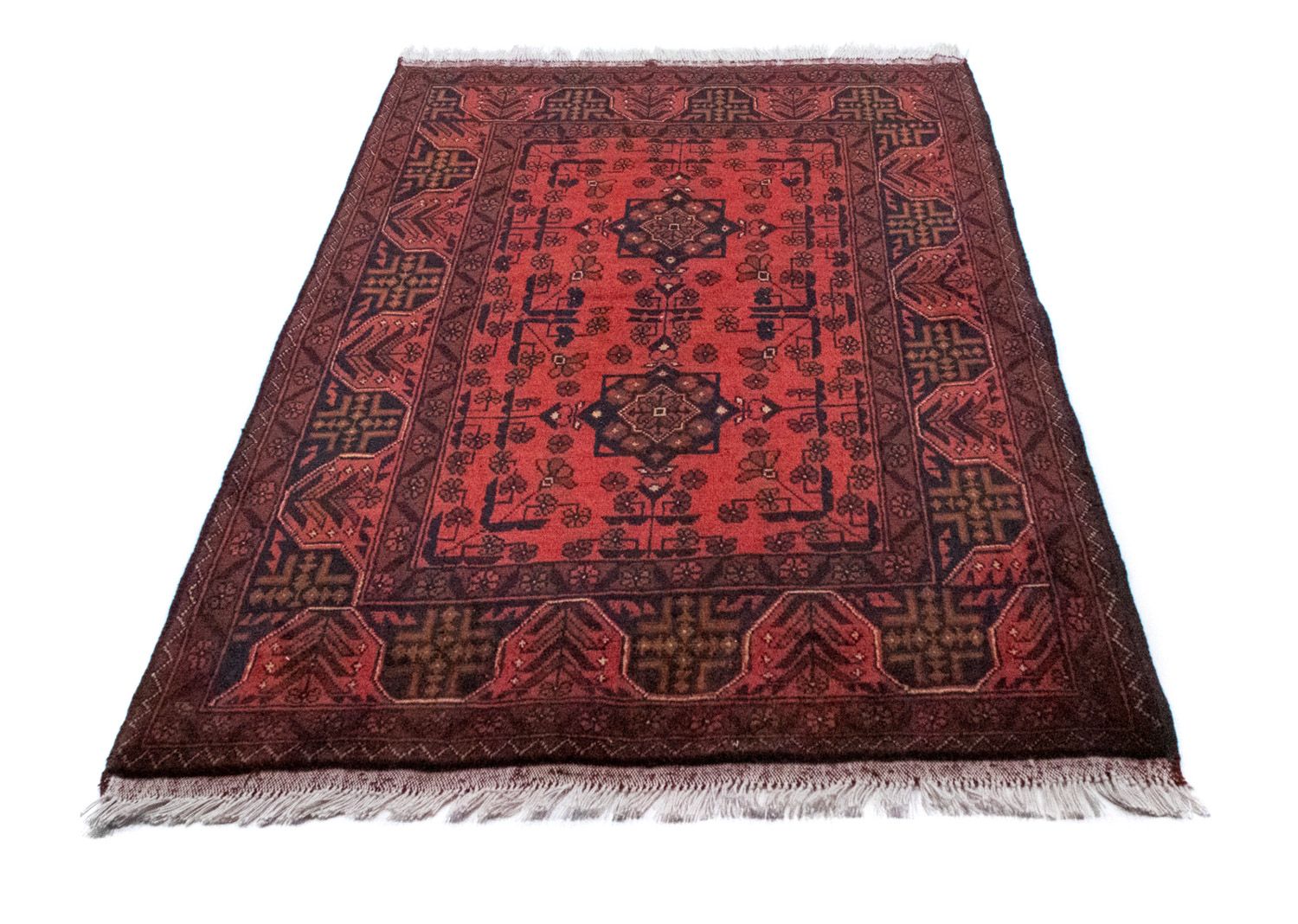 Afghansk tæppe - Kunduz - 149 x 103 cm - rød