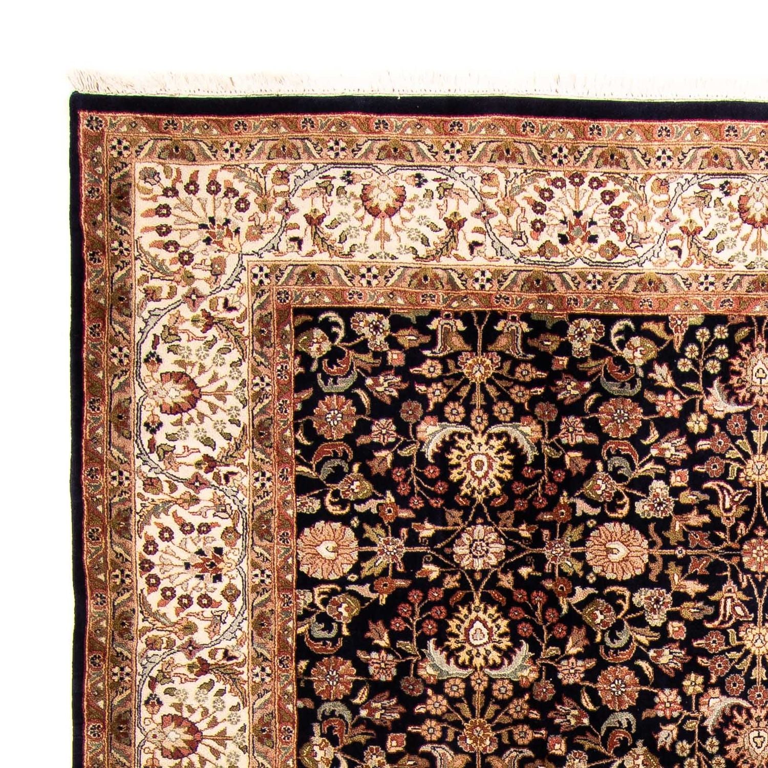 Orientalsk tæppe - Keshan - Indus - 312 x 201 cm - mørkeblå