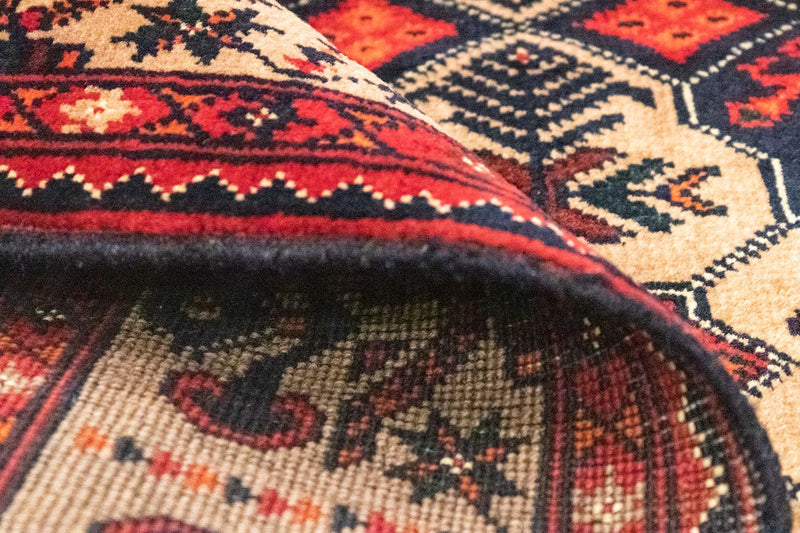 Afghansk tæppe - 144 x 98 cm - brun