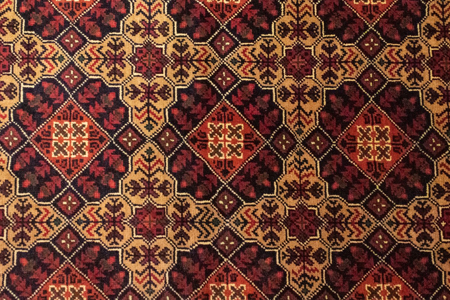 Afghansk tæppe - 150 x 100 cm - blå