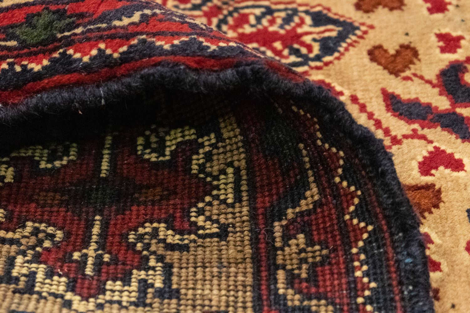 Afghansk tæppe - 156 x 101 cm - blå