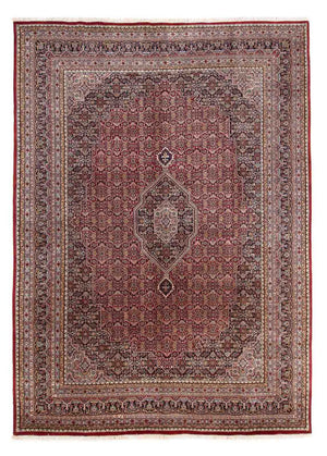 Orientalsk tæppe - Bijar - Indus - 336 x 246 cm - mørkerød