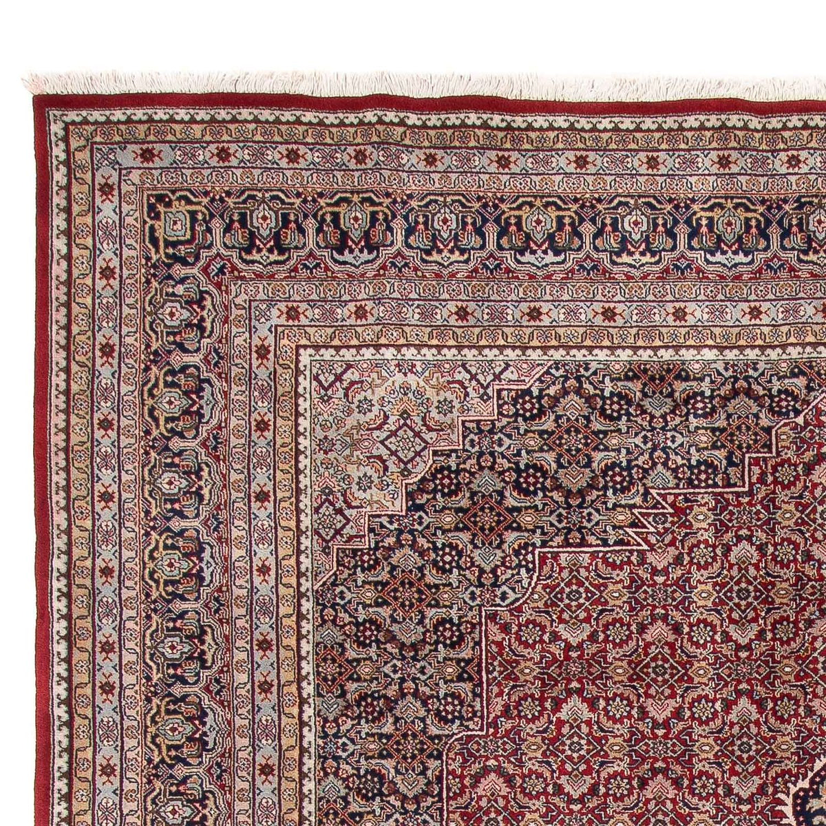 Orientalsk tæppe - Bijar - Indus - 336 x 246 cm - mørkerød