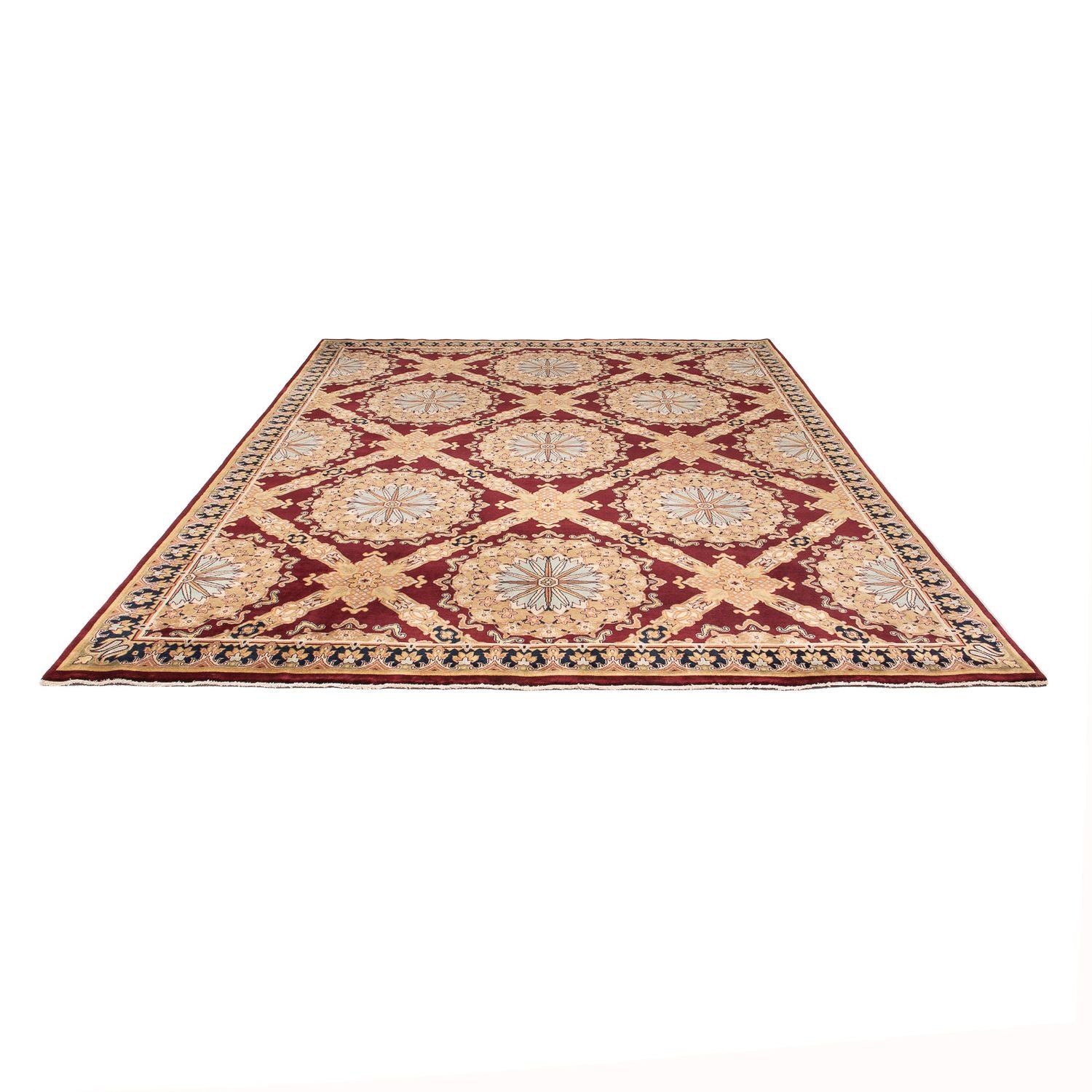 Orientalsk tæppe - Keshan - Indus - 307 x 244 cm - mørkerød