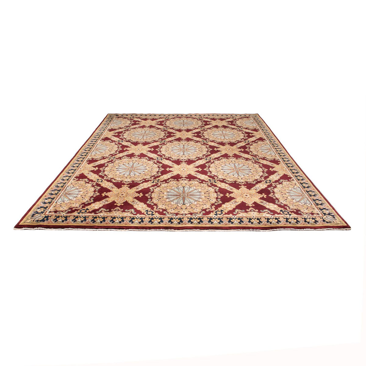 Orientalsk tæppe - Keshan - Indus - 307 x 244 cm - mørkerød