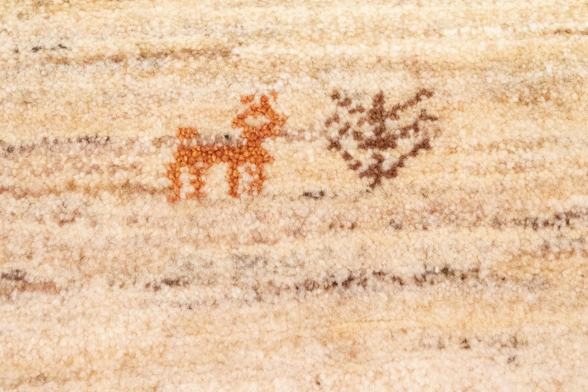 Gabbeh-tæppe - Persisk - 155 x 100 cm - beige