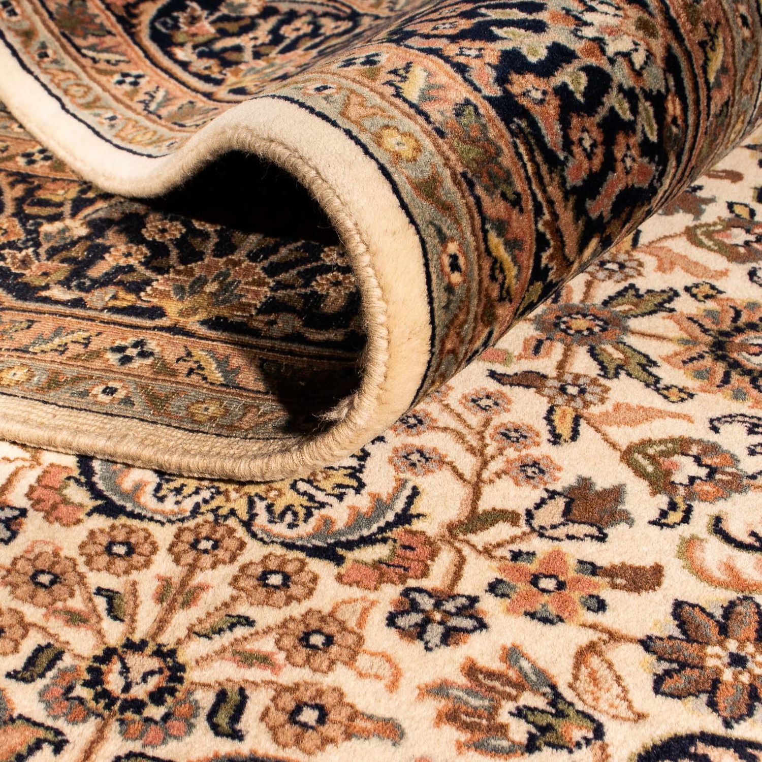 Orientalsk tæppe - Keshan - Indus - 243 x 172 cm - beige