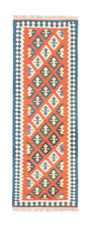 Løber Kelim-tæppe - orientalsk - 205 x 60 cm - orange