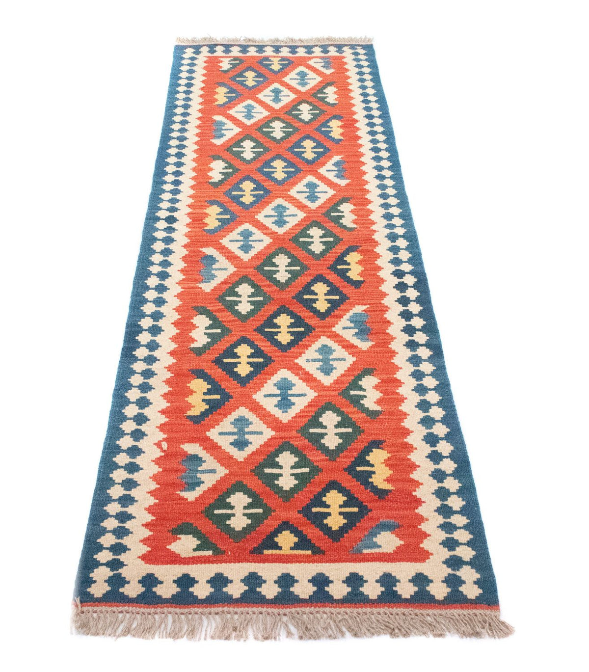 Løber Kelim-tæppe - orientalsk - 205 x 60 cm - orange