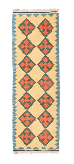 Løber Kelim-tæppe - orientalsk - 200 x 60 cm - beige