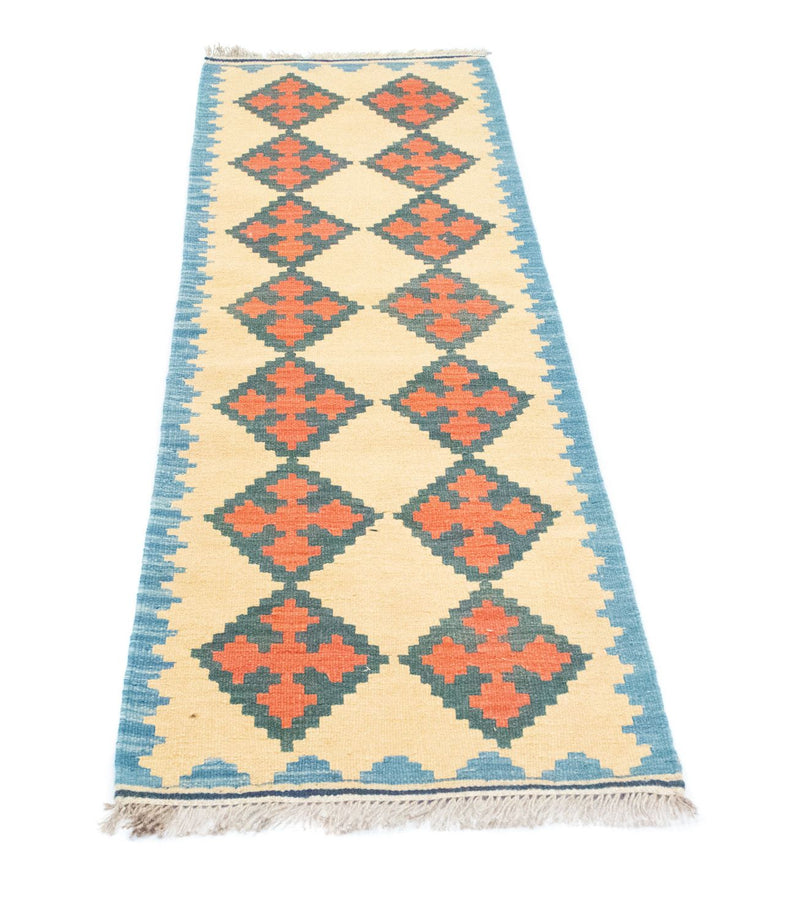 Løber Kelim-tæppe - orientalsk - 200 x 60 cm - beige