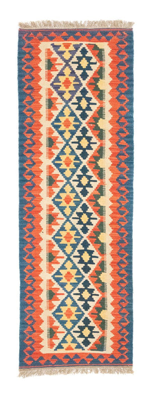 Løber Kelim-tæppe - orientalsk - 207 x 60 cm - orange