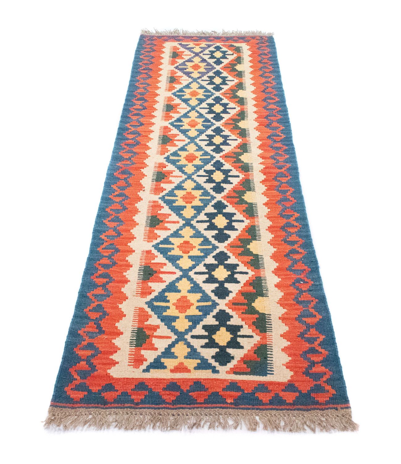 Løber Kelim-tæppe - orientalsk - 207 x 60 cm - orange