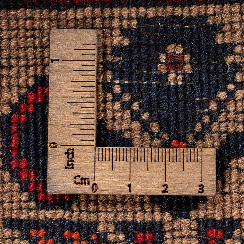 Afghansk tæppe - 144 x 98 cm - mørkerød