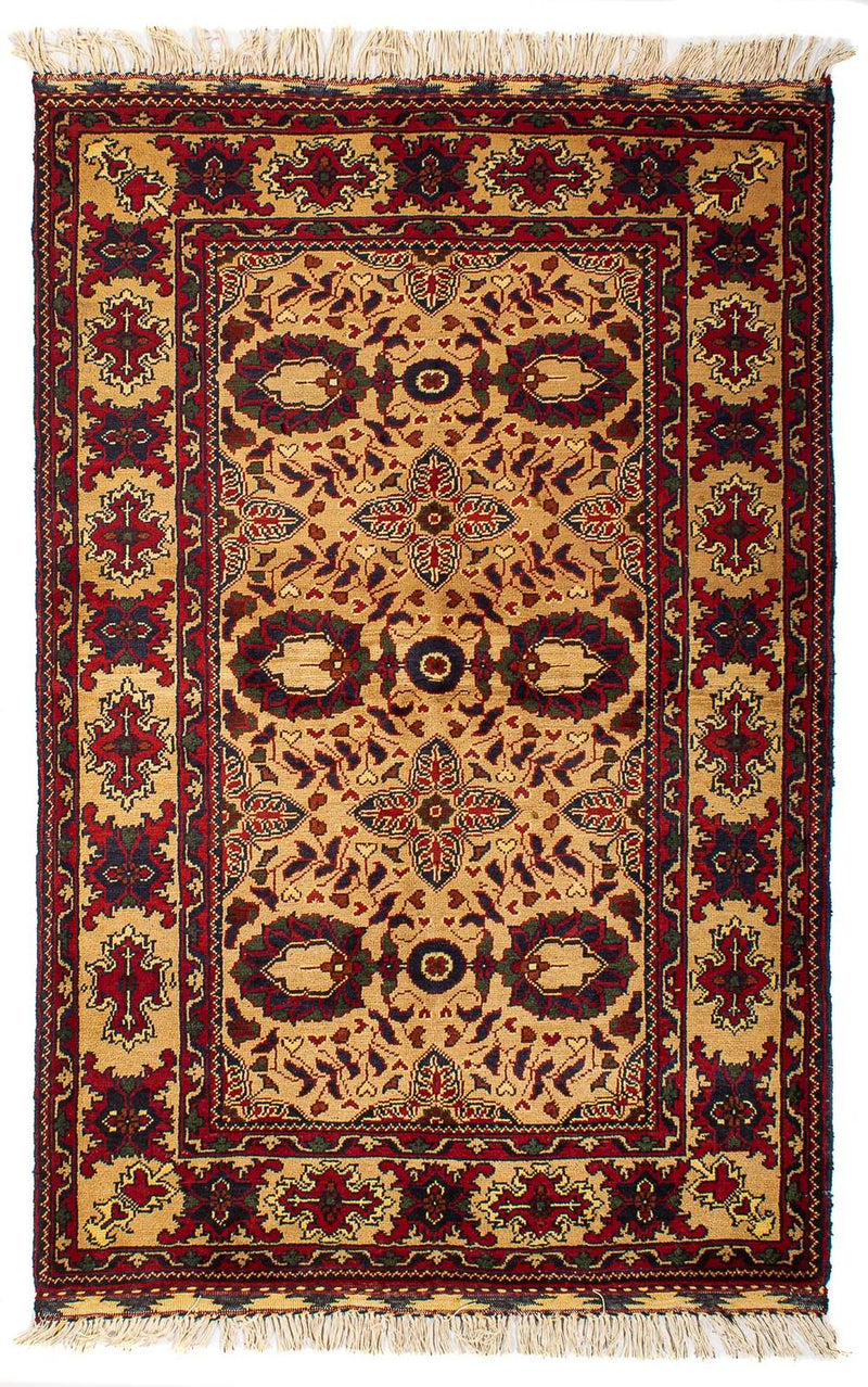 Afghansk tæppe - 156 x 101 cm - beige