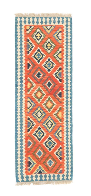 Løber Kelim-tæppe - orientalsk - 202 x 70 cm - orange