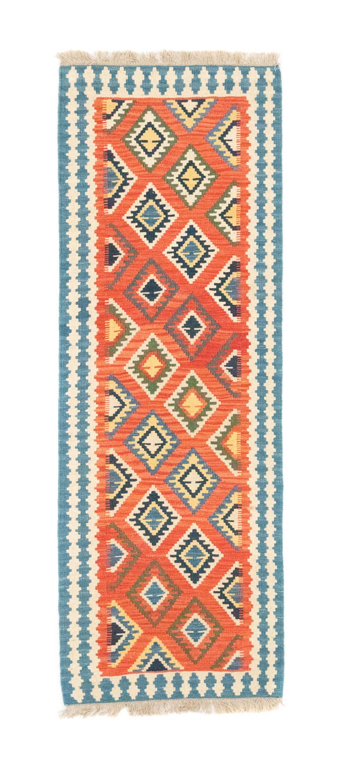 Løber Kelim-tæppe - orientalsk - 202 x 70 cm - orange