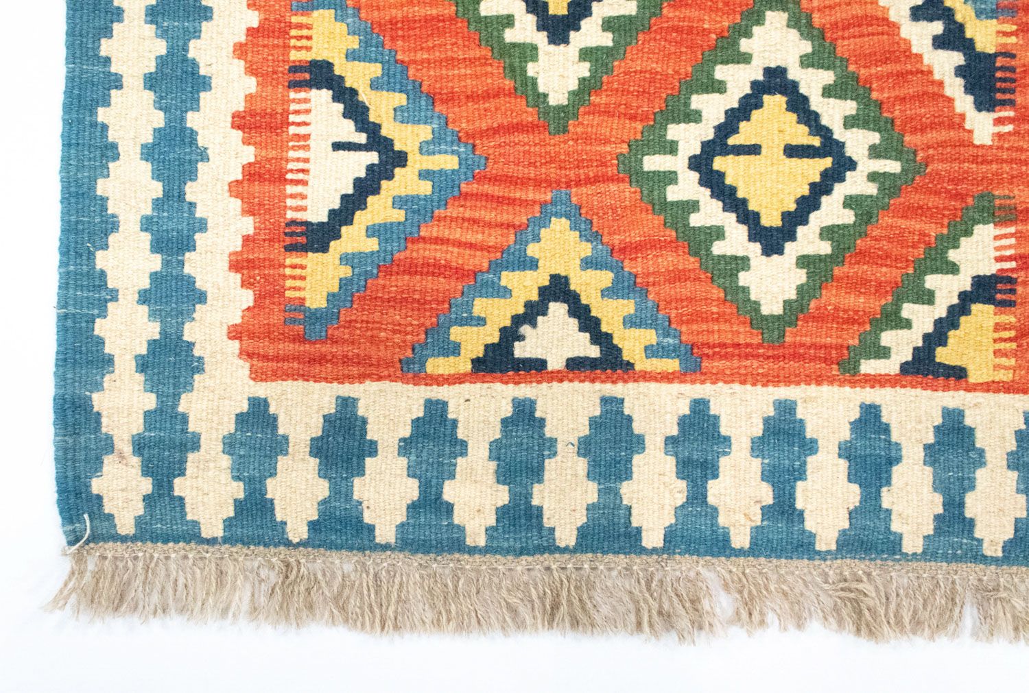 Løber Kelim-tæppe - orientalsk - 202 x 70 cm - orange