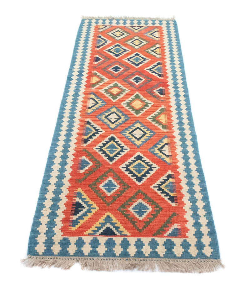 Løber Kelim-tæppe - orientalsk - 202 x 70 cm - orange