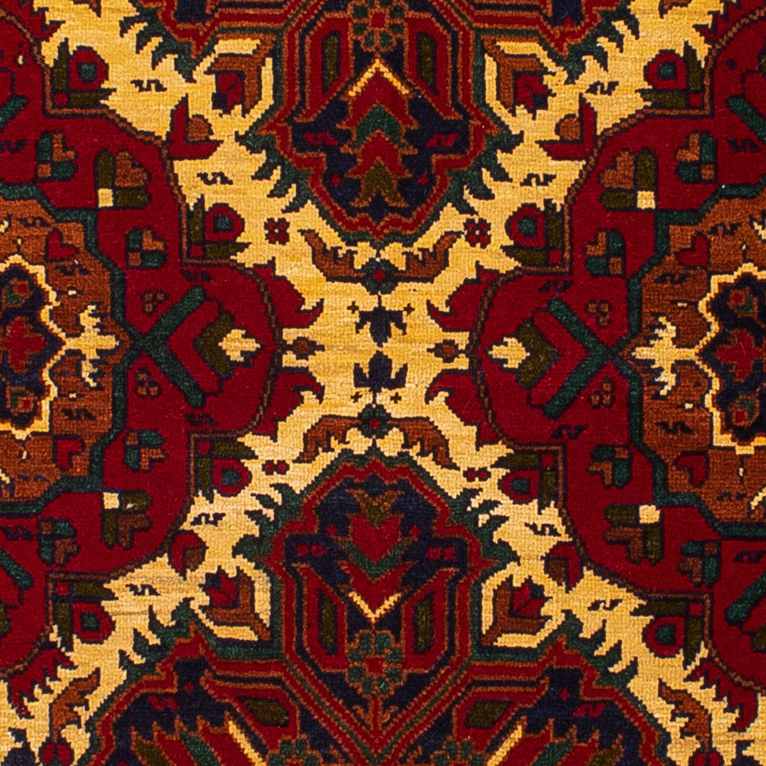 Afghansk tæppe - 145 x 93 cm - mørkerød
