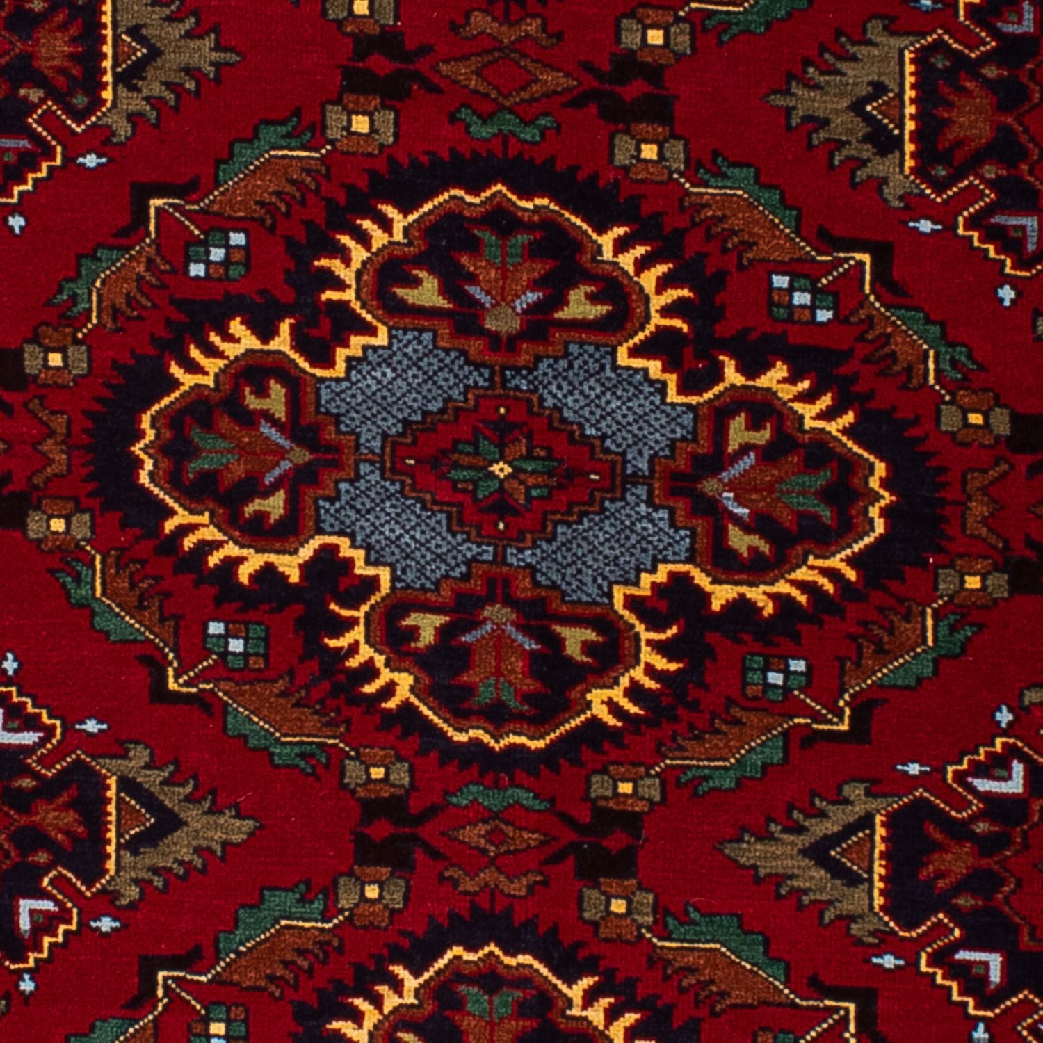 Afghansk tæppe - 145 x 93 cm - mørkerød
