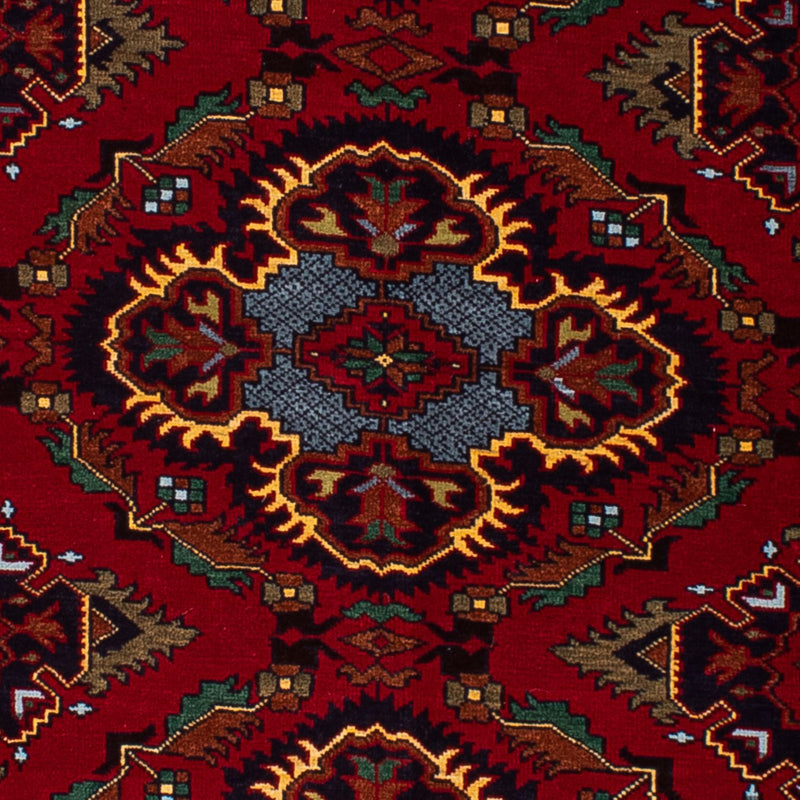 Afghansk tæppe - 145 x 93 cm - mørkerød