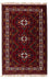 Afghansk tæppe - 145 x 93 cm - mørkerød