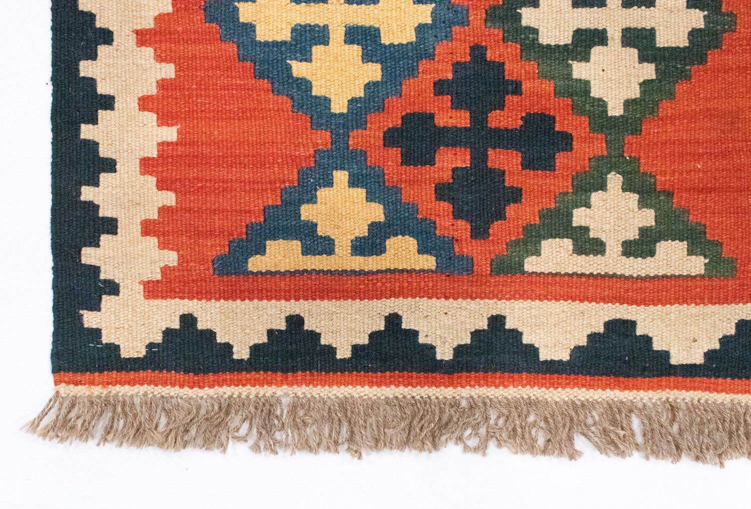Løber Kelim-tæppe - orientalsk - 195 x 63 cm - orange