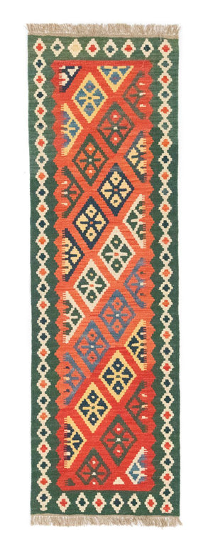 Løber Kelim-tæppe - orientalsk - 202 x 61 cm - orange