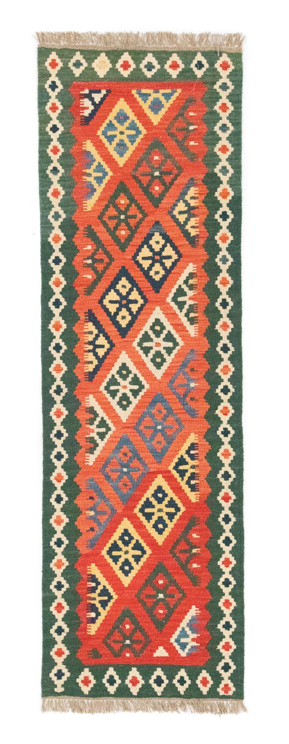 Løber Kelim-tæppe - orientalsk - 202 x 61 cm - orange