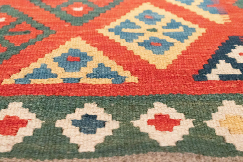 Løber Kelim-tæppe - orientalsk - 202 x 61 cm - orange