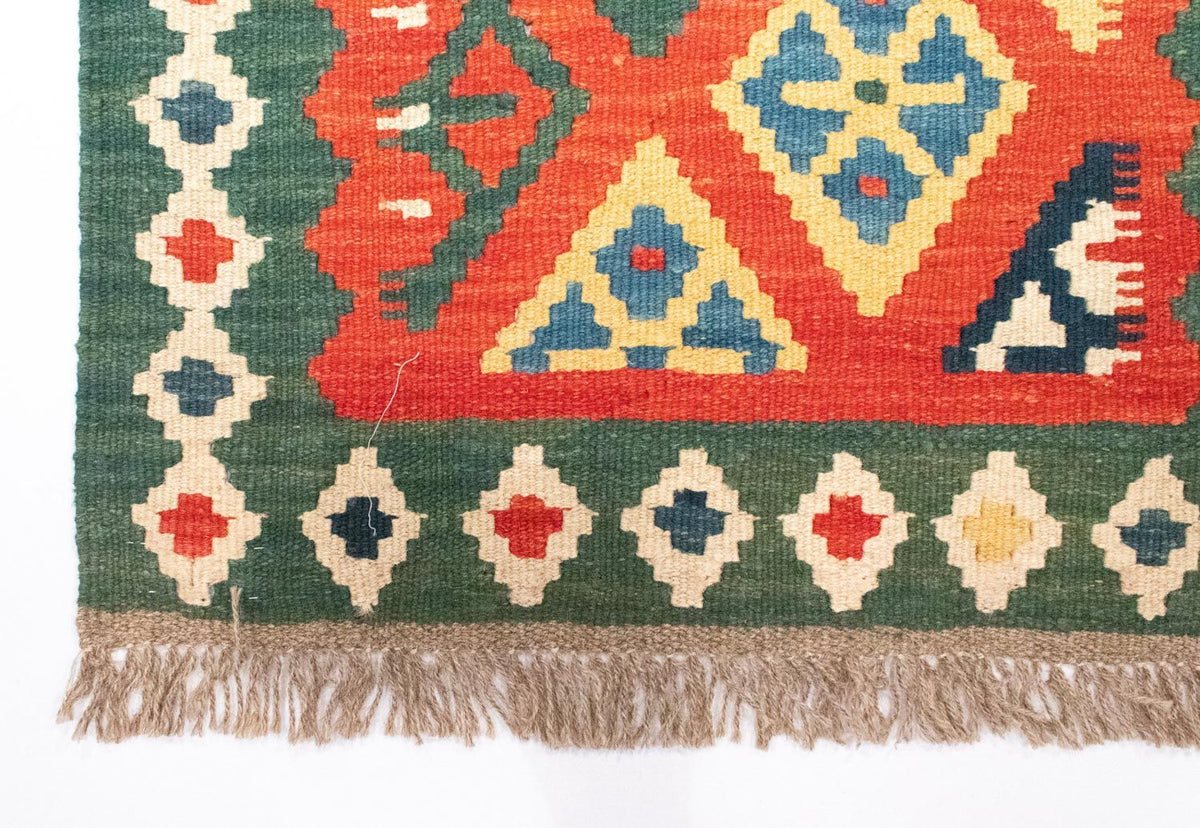 Løber Kelim-tæppe - orientalsk - 202 x 61 cm - orange