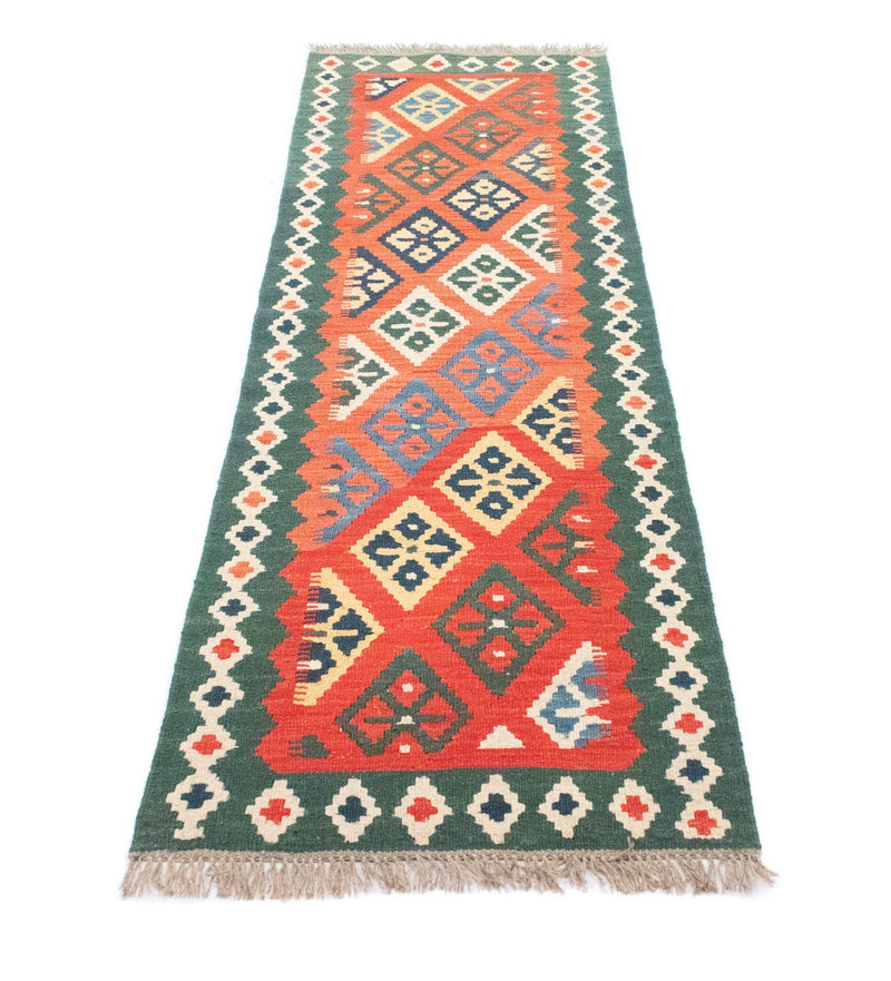 Løber Kelim-tæppe - orientalsk - 202 x 61 cm - orange