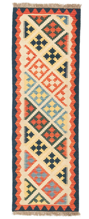 Løber Kelim-tæppe - orientalsk - 203 x 65 cm - beige
