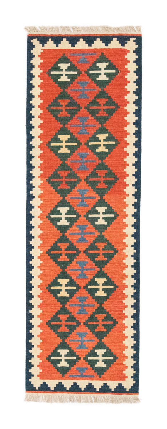 Løber Kelim-tæppe - orientalsk - 197 x 62 cm - orange