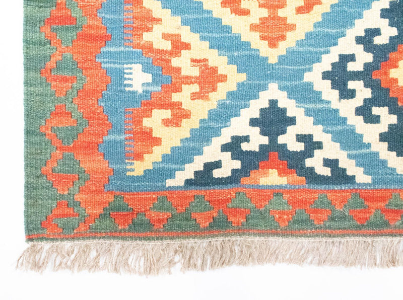 Løber Kelim-tæppe - orientalsk - 203 x 64 cm - orange