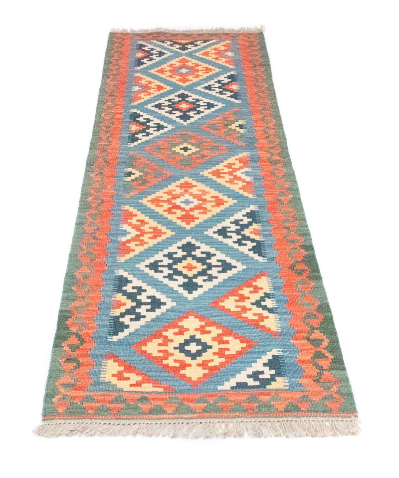 Løber Kelim-tæppe - orientalsk - 203 x 64 cm - orange
