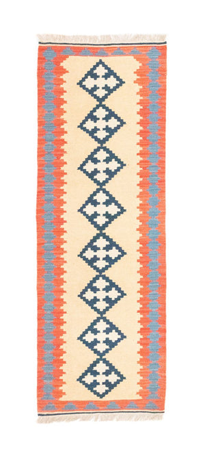 Løber Kelim-tæppe - orientalsk - 205 x 60 cm - beige