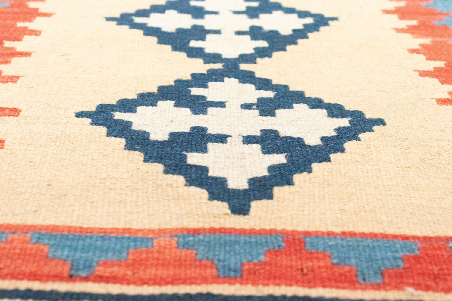 Løber Kelim-tæppe - orientalsk - 205 x 60 cm - beige
