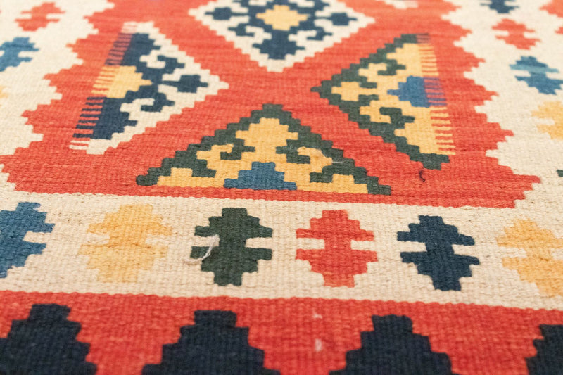 Løber Kelim-tæppe - orientalsk - 200 x 63 cm - orange