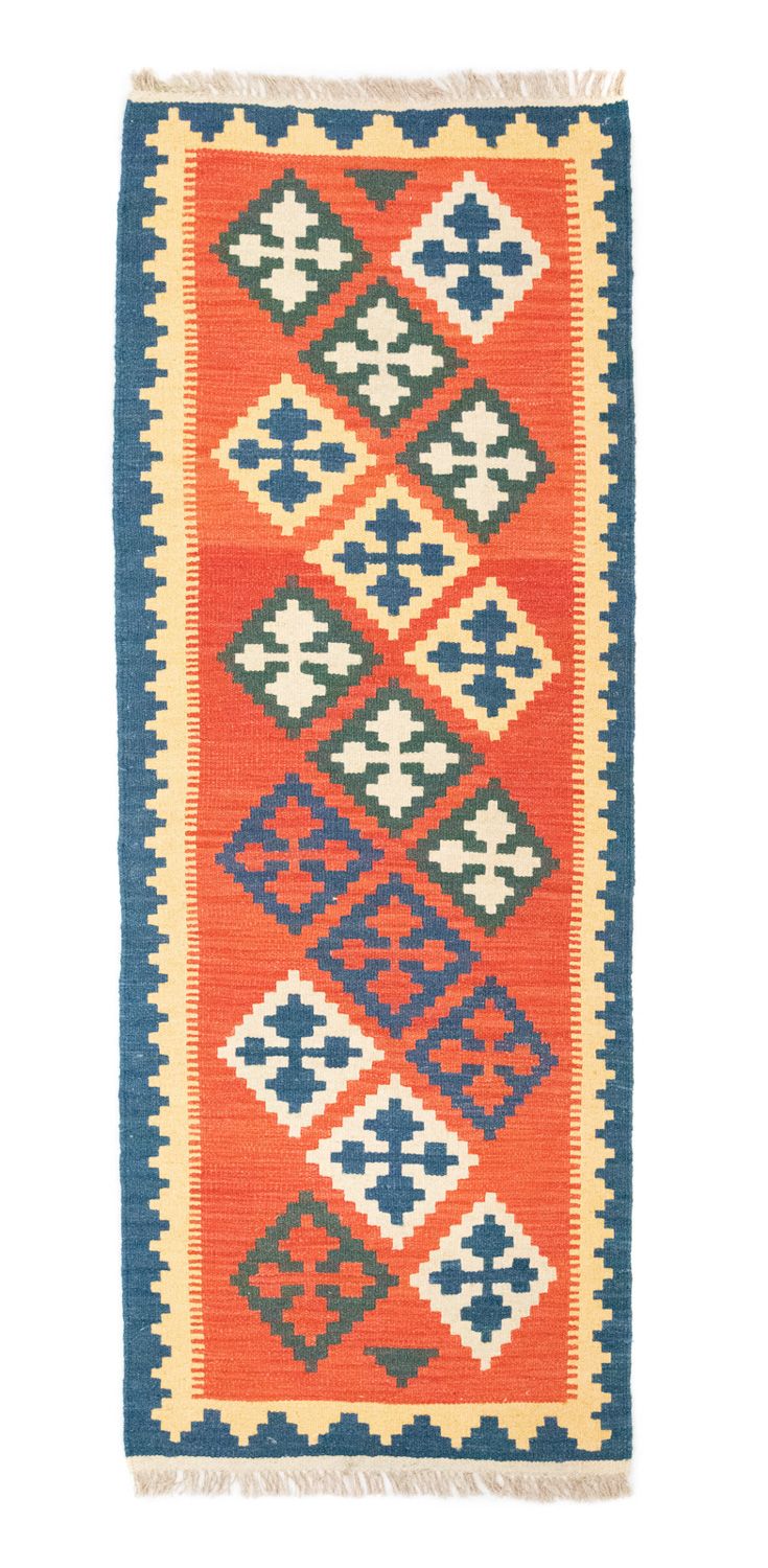 Løber Kelim-tæppe - orientalsk - 200 x 70 cm - orange