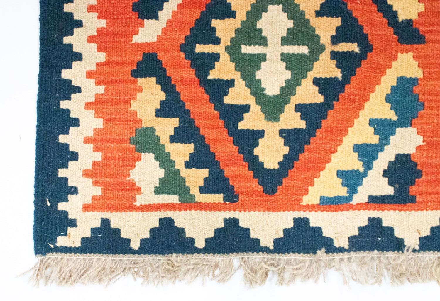 Løber Kelim-tæppe - orientalsk - 204 x 60 cm - orange