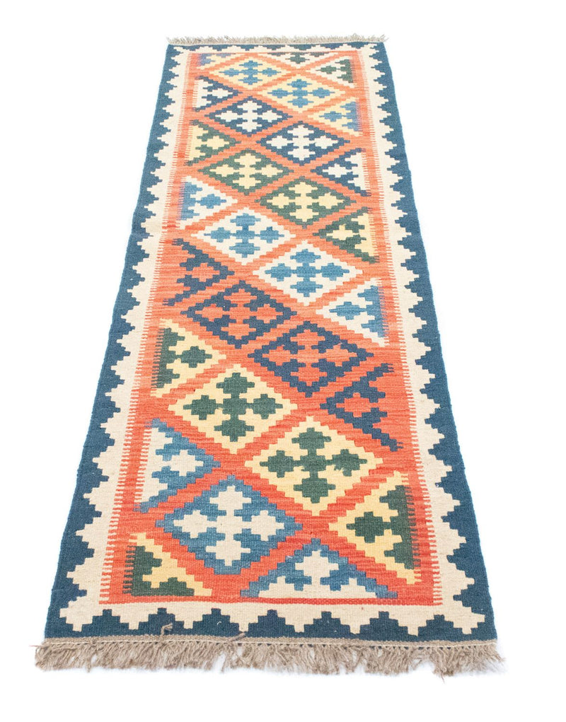 Løber Kelim-tæppe - orientalsk - 206 x 61 cm - orange