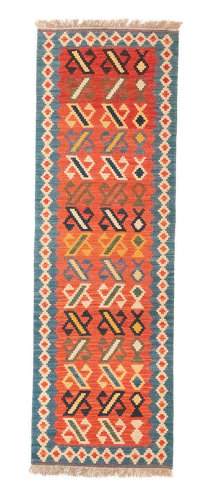 Løber Kelim-tæppe - orientalsk - 203 x 65 cm - orange