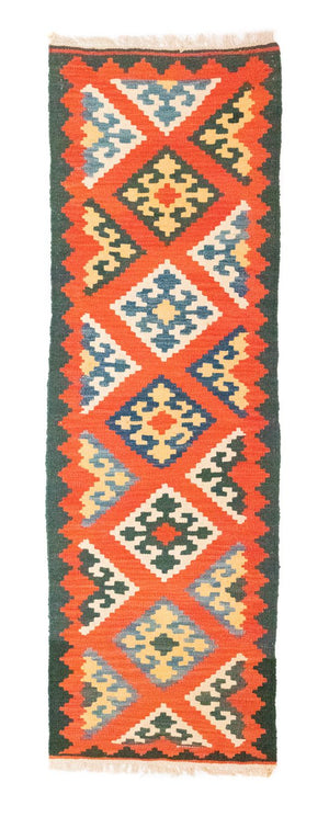 Løber Kelim-tæppe - orientalsk - 207 x 62 cm - orange