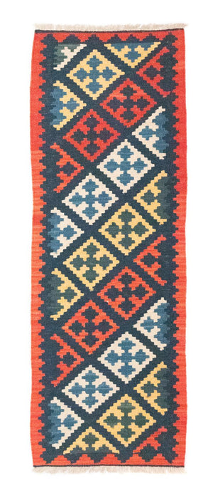 Løber Kelim-tæppe - orientalsk - 204 x 70 cm - blå