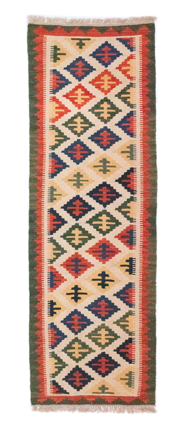 Løber Kelim-tæppe - orientalsk - 192 x 62 cm - beige